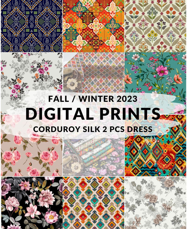Premium Quality Corduroy Silk Digital Print KS0124002