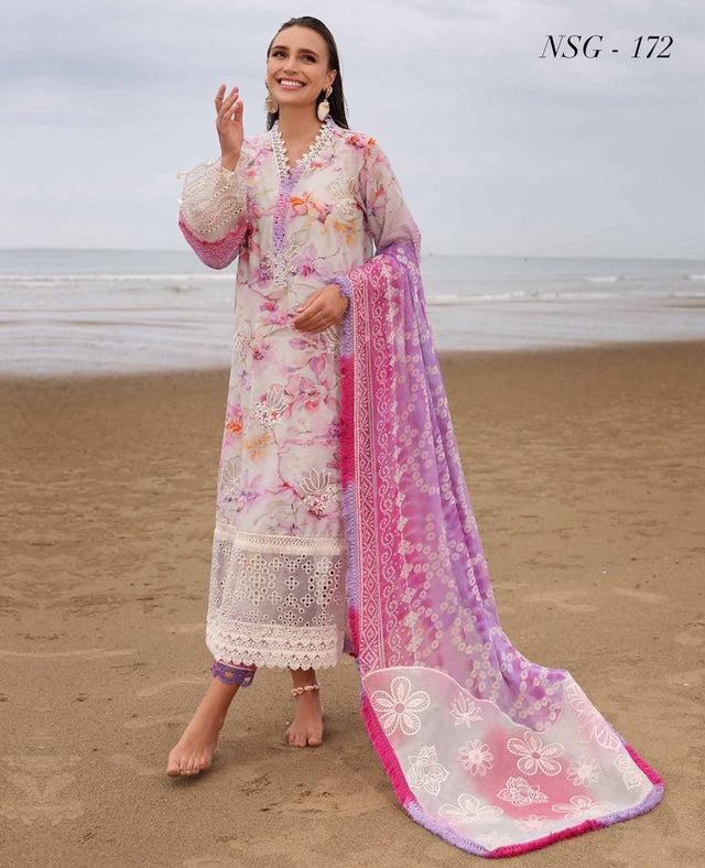 Indian Lawn Semi Stitched KS0523161