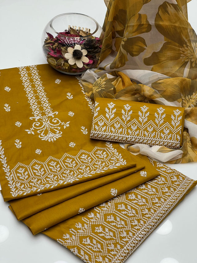 Cotton Net Karandi Zarri Booti Jaal KS0523174