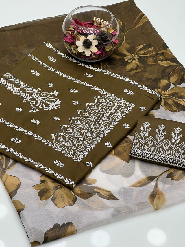 Cotton Net Karandi Zarri Booti Jaal KS0523174