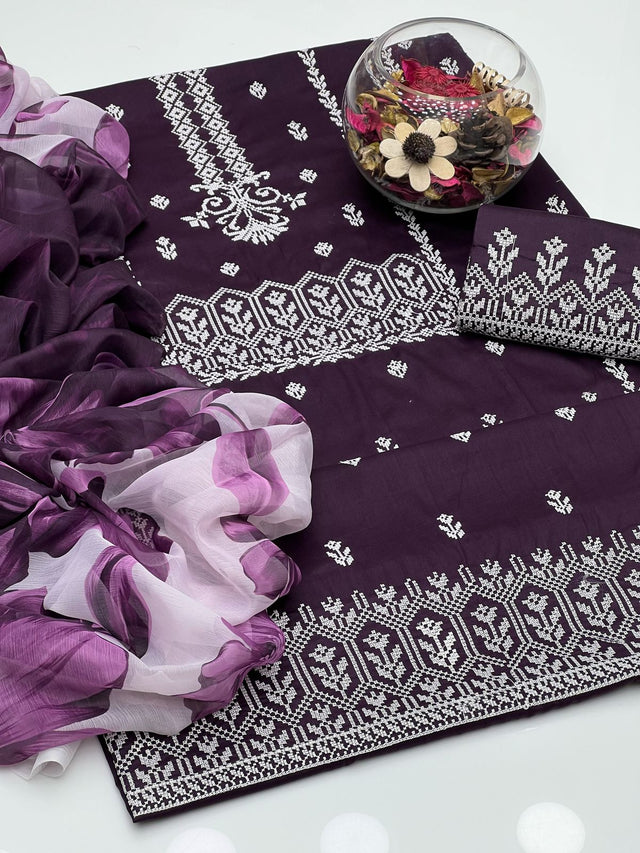 Cotton Net Karandi Zarri Booti Jaal KS0523174