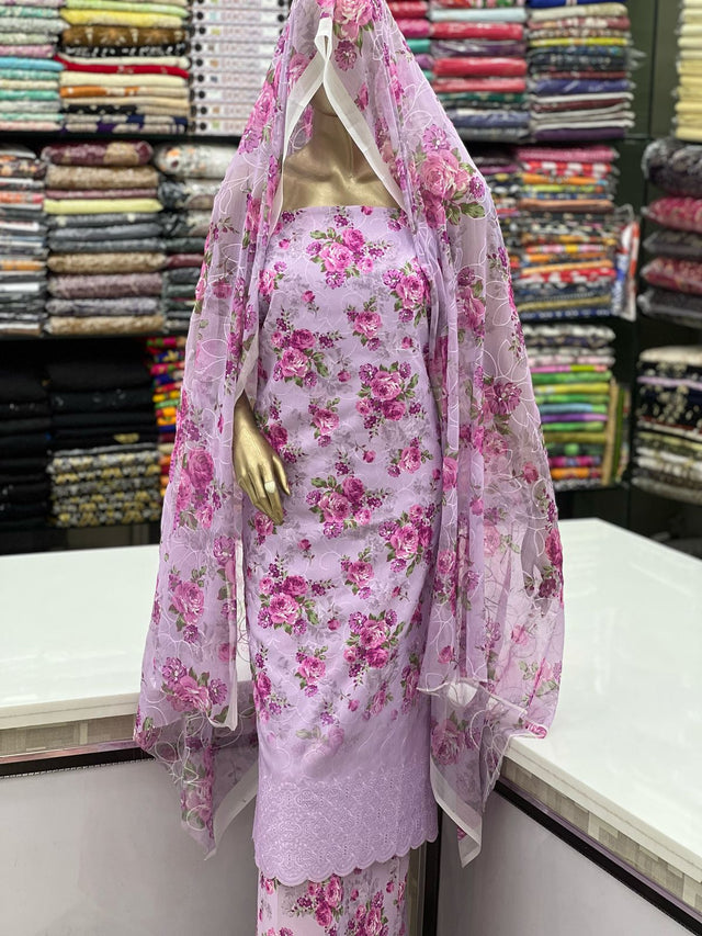 Indian Slub Monar Lawn Digital Print KS0523186