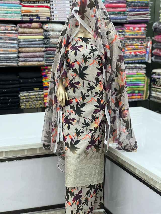 Indian Slub Monar Lawn Digital Print KS0523186