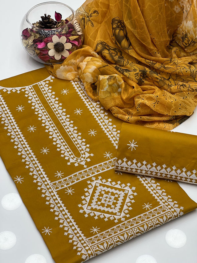 Organza Net Cross-Stitch & Sequence Full Jall Embroidered KS0623204