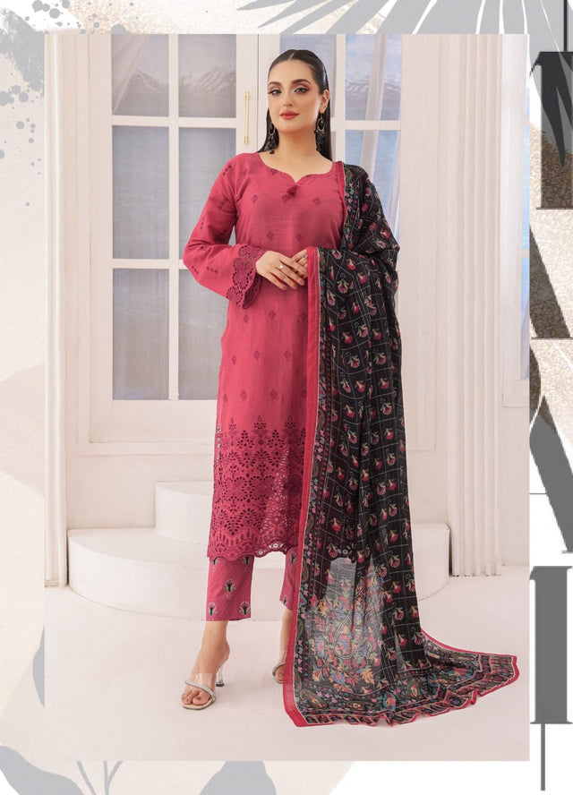 Khaddi Net Cross-Stitch & Pani Work Embroidery KS0623208