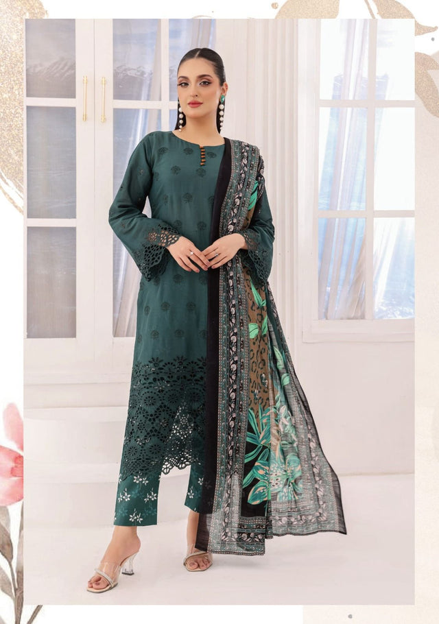 Khaddi Net Cross-Stitch & Pani Work Embroidery KS0623208