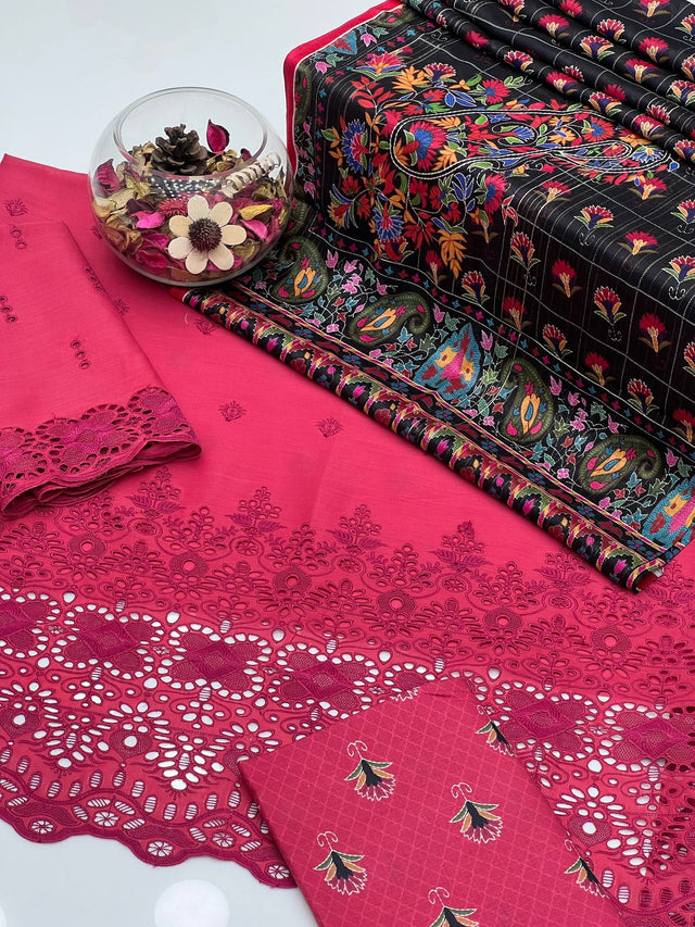 Khaddi Net Cross-Stitch & Pani Work Embroidery KS0623208