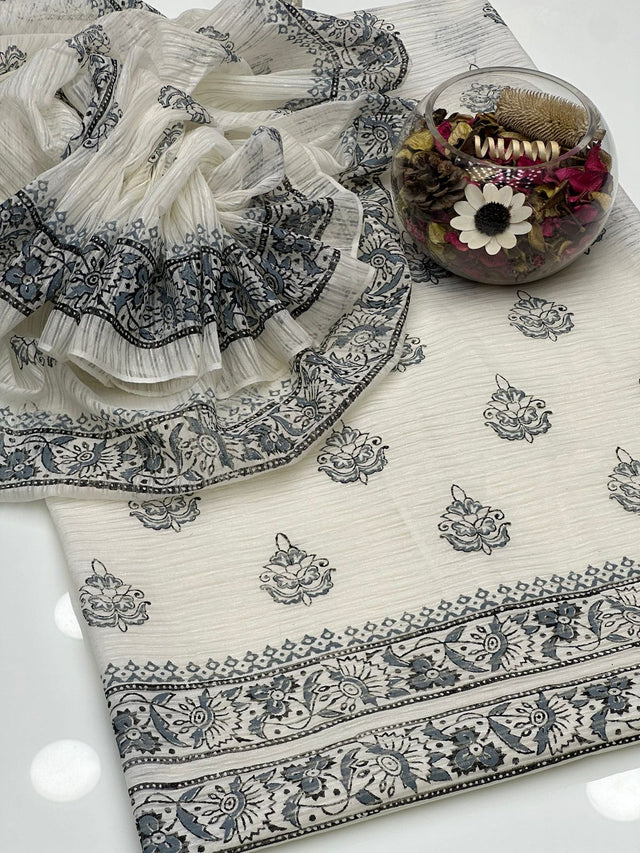 Linen Digital Floral Print 0923356