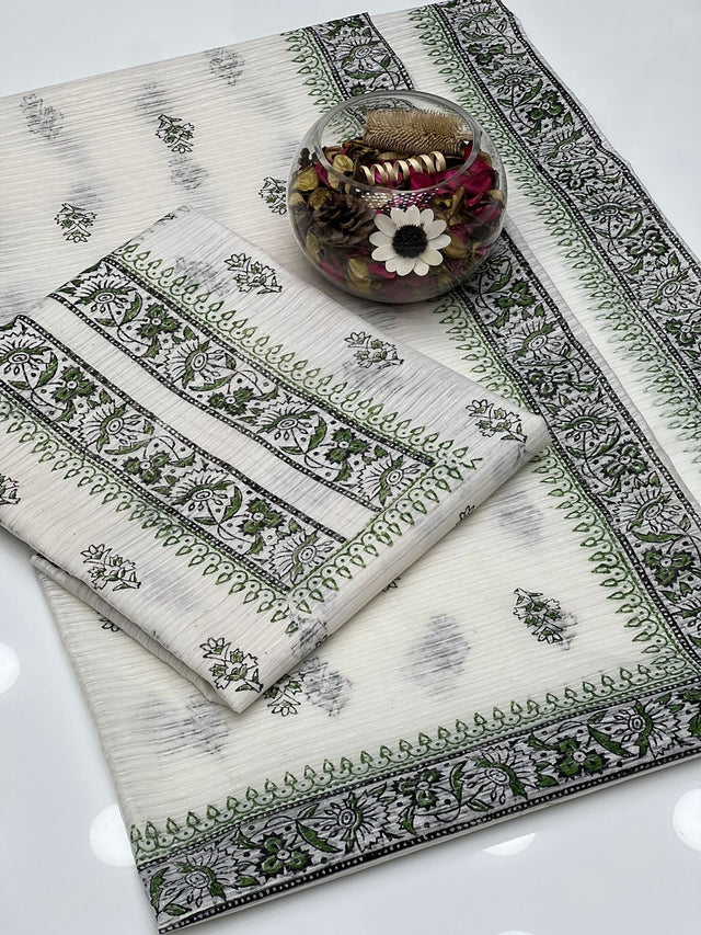 Linen Digital Floral Print 0923356