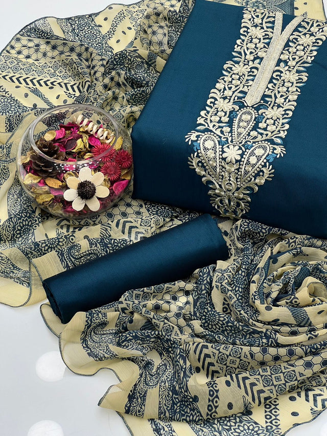 Stitched Digital Printed Khaddar KS1123486
