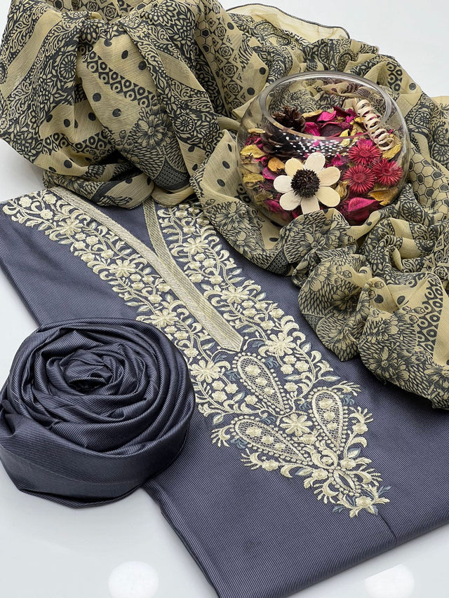 Stitched Digital Printed Khaddar KS1123486