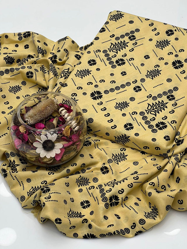 Slef Jacquard Pashamina Wool Kashmiri Patta Jall Jacquard Border Shawl KS1123498