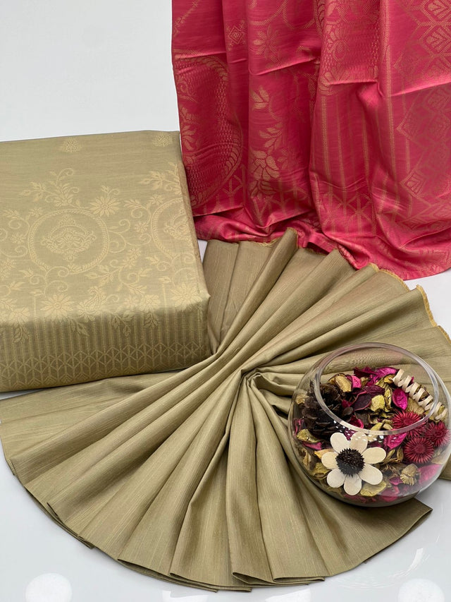 Light Pashmina Wool Tarkashi Jaquard Border Shawl KS1123499