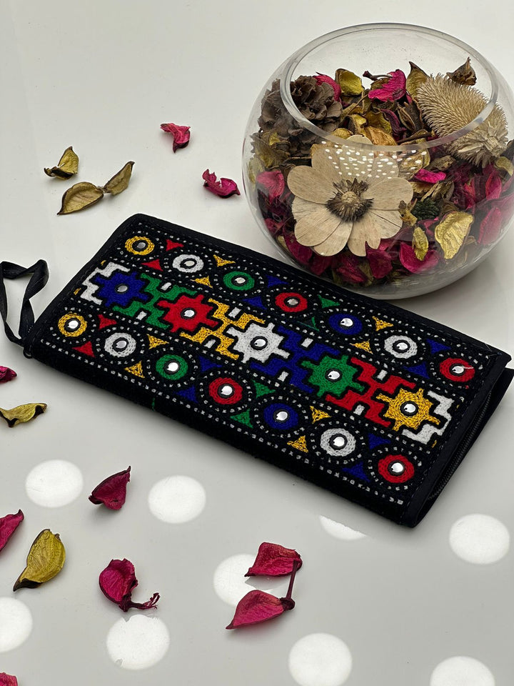 Multani Handmade Handmade Multani Multi Embroidered Pouch KS0124014 – KhawajaSuiting