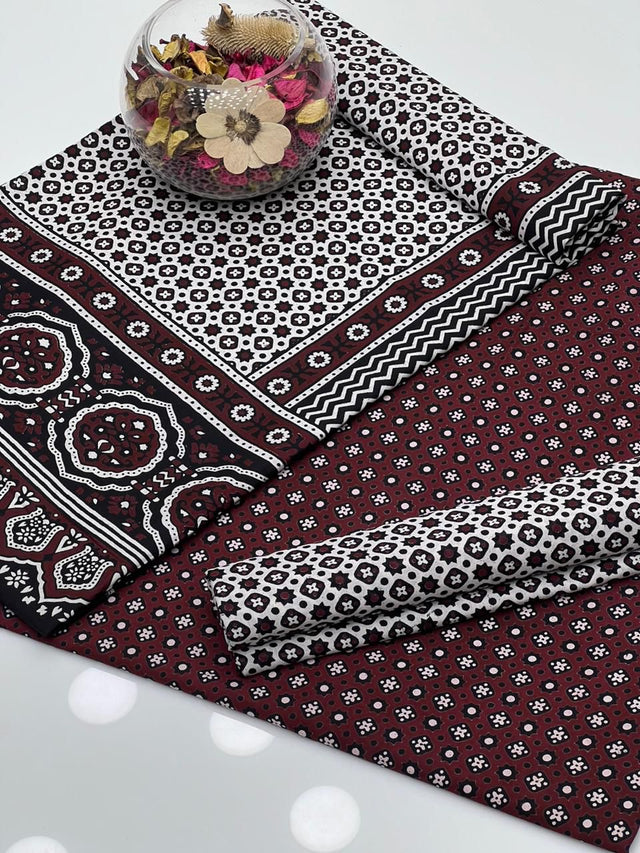 Cotton Ajrak Handmade Print KS0224077