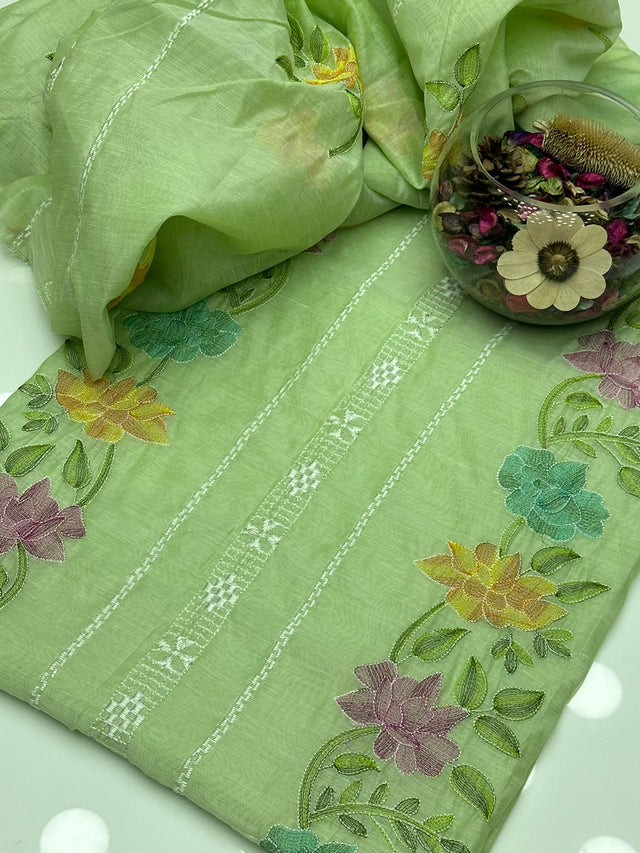 Paper Cotton Kacha Tarkashi Style Embroidery KS0623224
