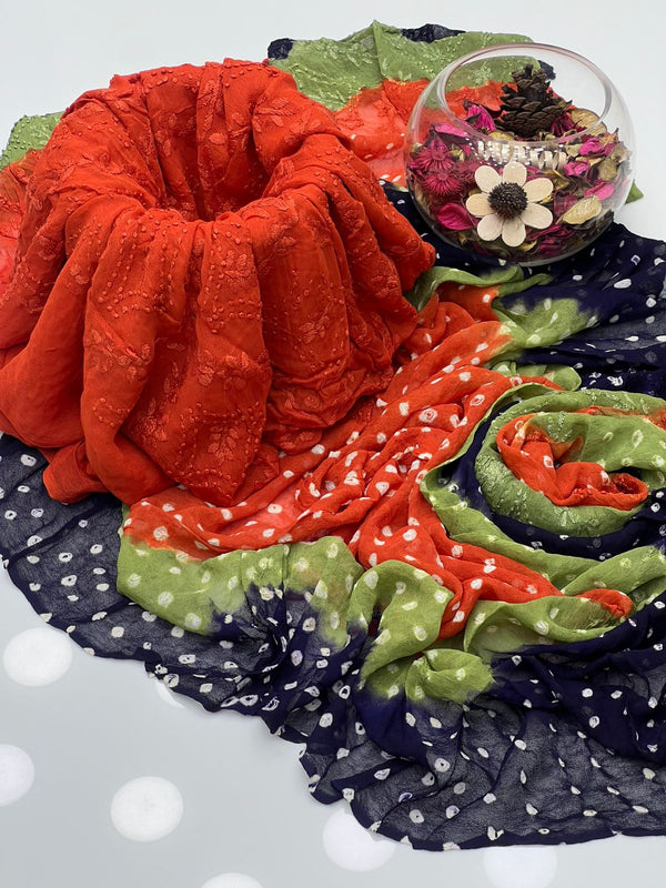 Chiffon Pakka Burr Jaal 2 Pcs Dress KS0525238