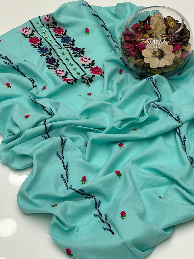 GTM Lawn Cross-Stitch Embroidery Gala & Kaliyan StyleKS0524238