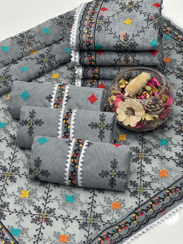 Khaddi Cotton Net Embroidered KS0524250