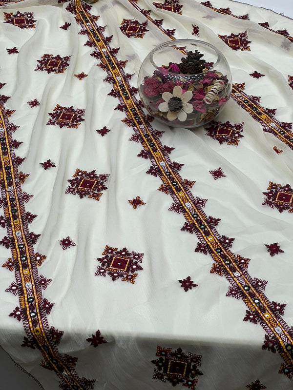 Crinkle Chiffon Terdesitionl Computer  Blochi Embroidery 9MM Panni Sheesha Work Full Jall Chadar KS0525255