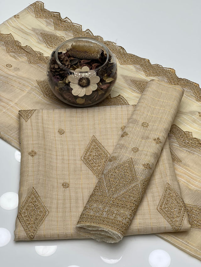 Khadi Paper Cotton Cross Stitch Emroided Bunches KS0723281