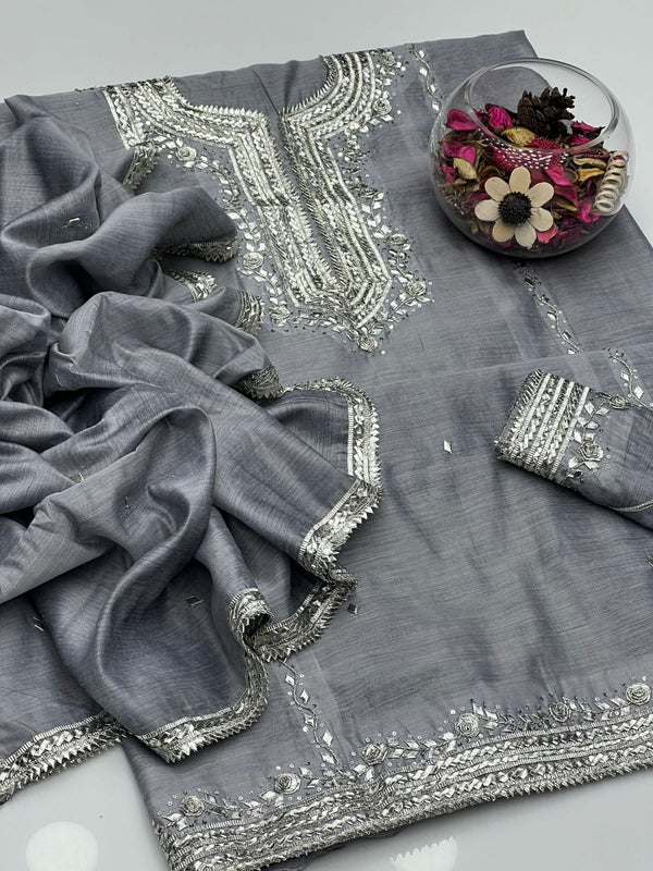 Paper Cotton Handmade LCD Gulaab Gotta Work 2 Pc Dress KS0625302