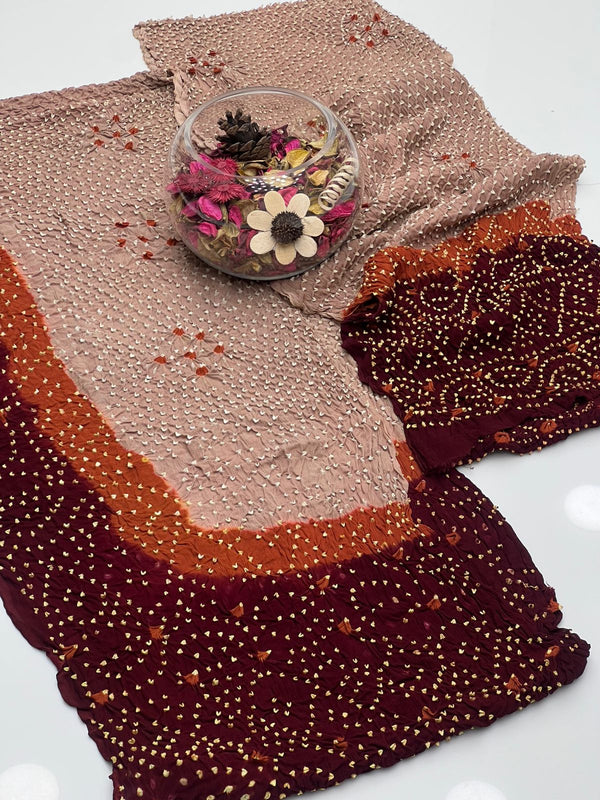 Pure Cheffon  Hand Made Chunri 2Pc Dress KS0725336