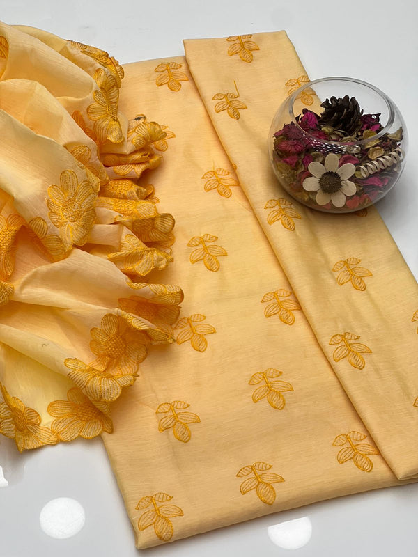 Paper Cotton Embroided 2Pcs Dress KS0725342