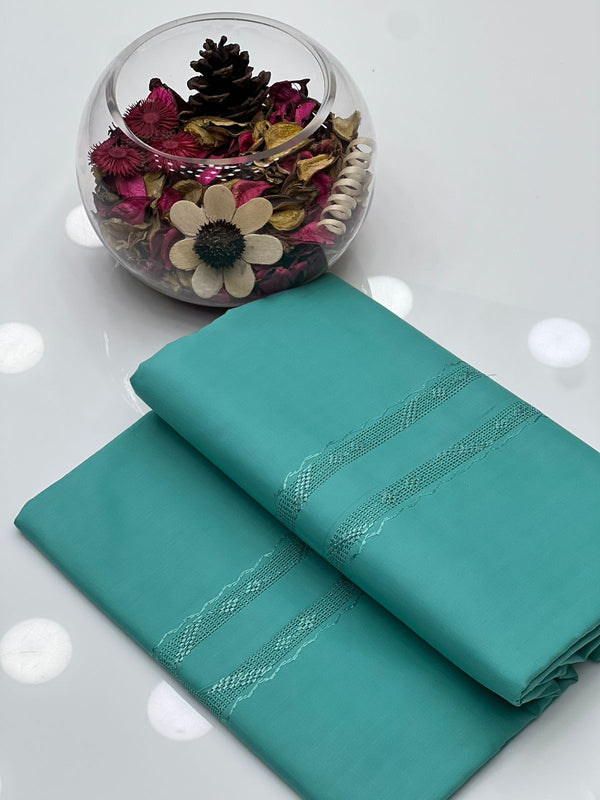 Pure Cotton Handmade Tarkashi With Applick Patti Work Gents Unstitched Dress KS0725351