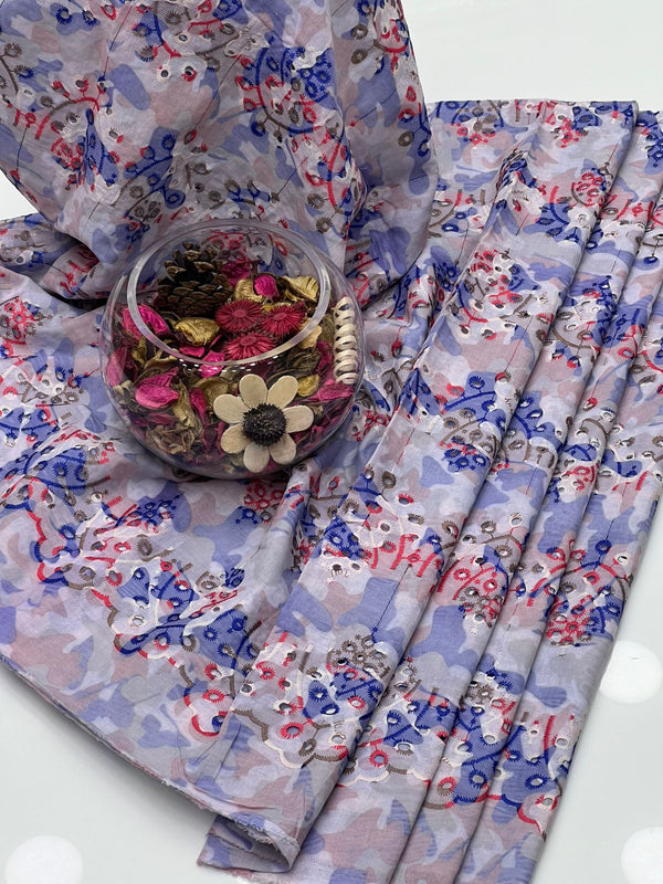 Pure Lawn Digital Print With Chiken Boring Work Shirt KS0825376