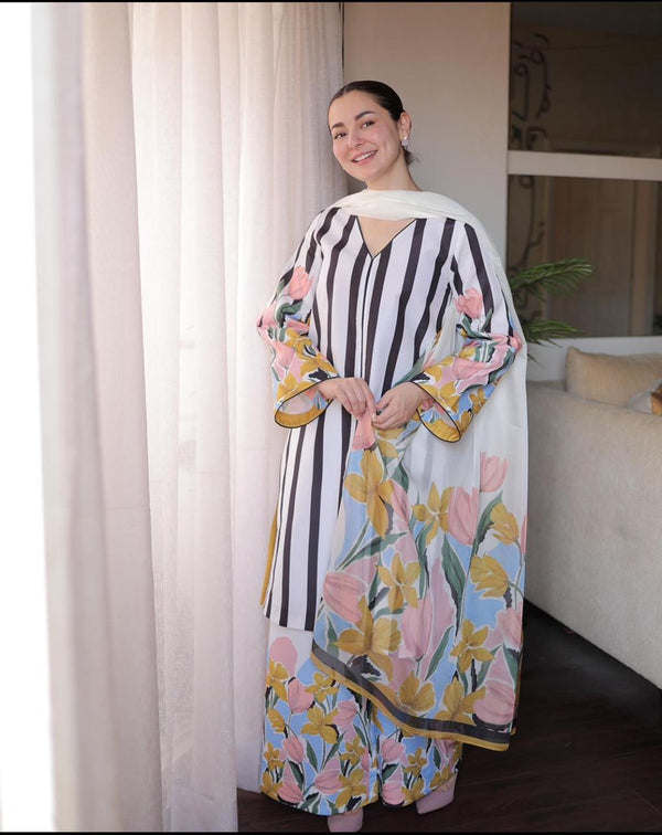 Shamoze Silk Digital Print 3Pcs Dress KS0825386A