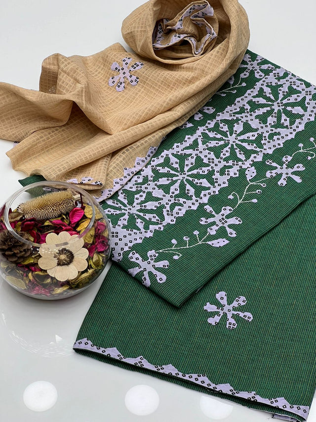 Khaadi Cotton Khaddar Handmade Applick Penal Work KS1023439
