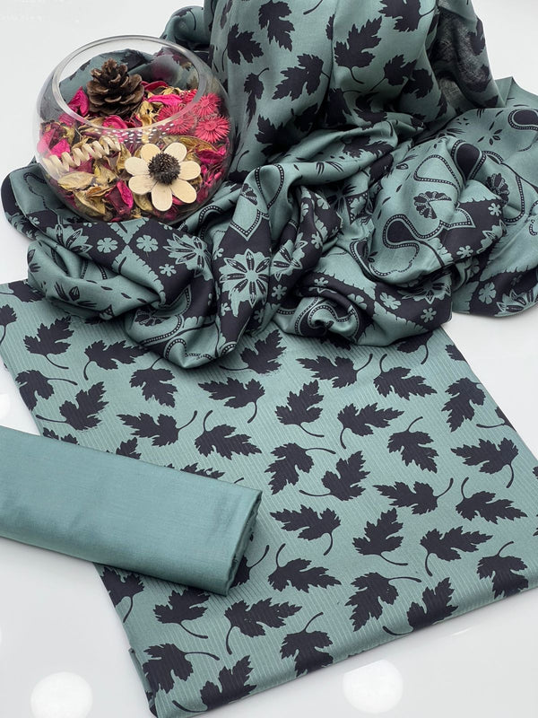 Linen Floral Table Print 3Pcs Dress KS0925444