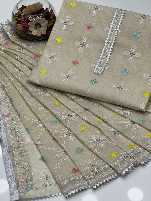 Paper Cotton Gala With Full Jaal Botiyan KS0924457