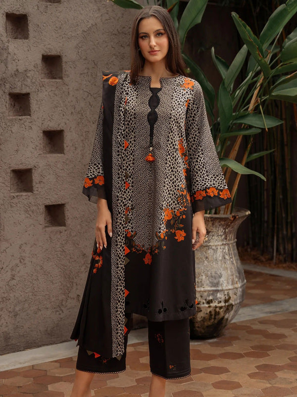 Shmaoze Silk Digital Print 3Pcs Dress KS1025514C