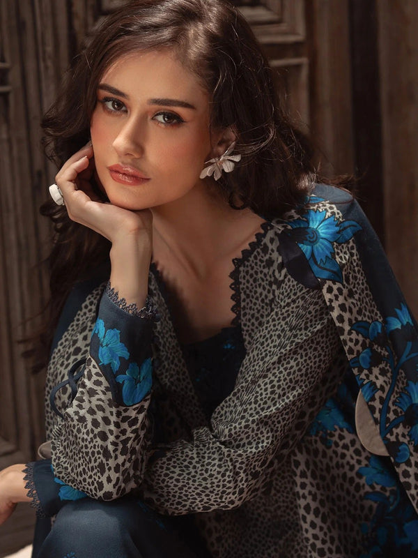 Shmaoze Silk Digital Print 3Pcs Dress KS1025514B