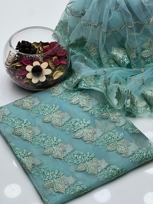 Soft Net With Fancy Embroidery Sequence Booti 2 Pcs Dress KS1025519