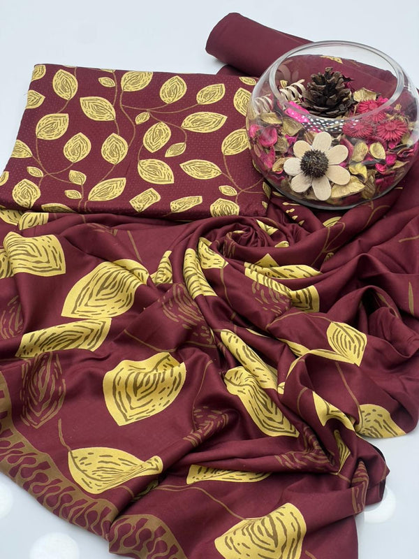 Linen Floral Table Print 3Pcs Dress KS1125543