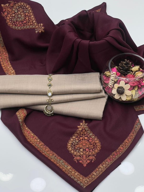 Pashmina Wool 3Pcs Dress KS1125587