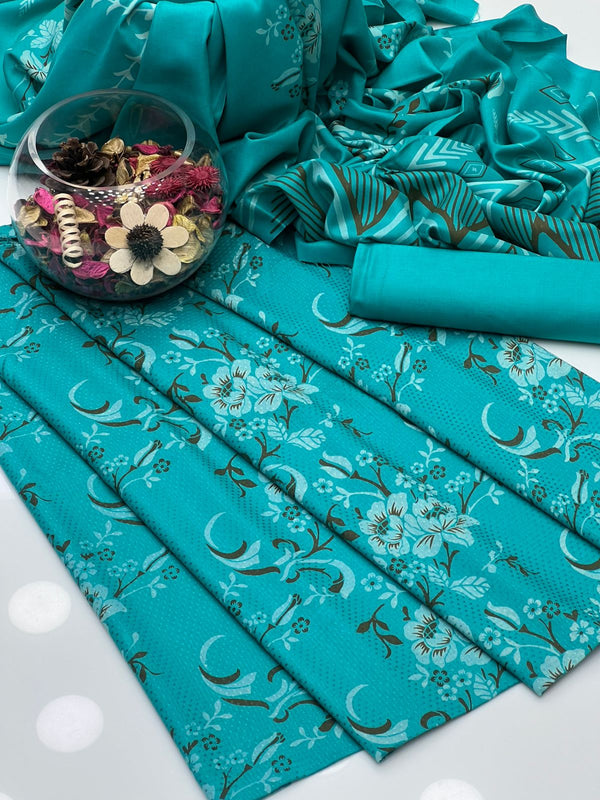 Linen Floral Table Print 3Pcs Dress KS1225615