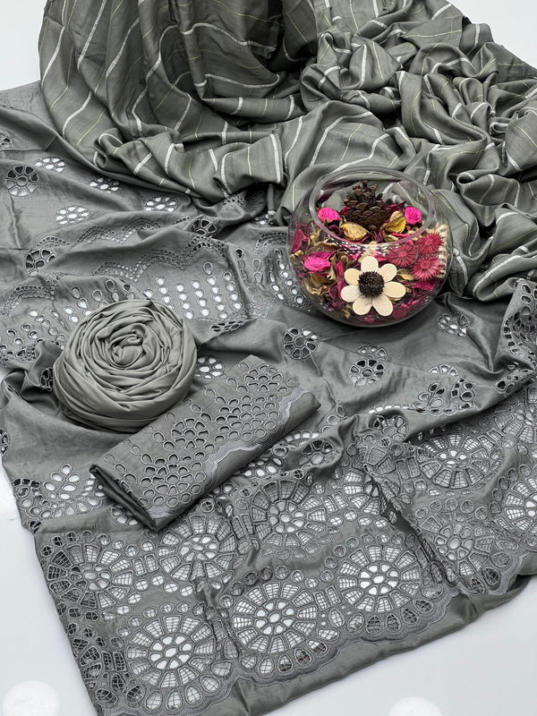 Unstitched Dyed Viscose 3 Pcs Dress KS0825394
